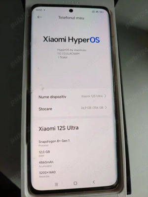 Vand Xiaomi 12S Ultra aproape nou