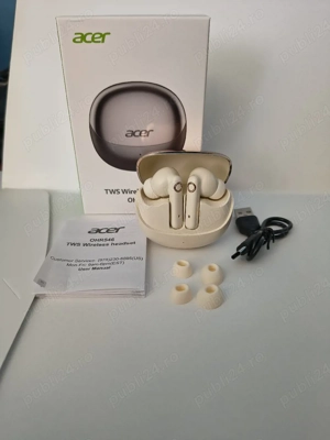 Căști Bluetooth True Wireless Acer golden -beige  - imagine 4