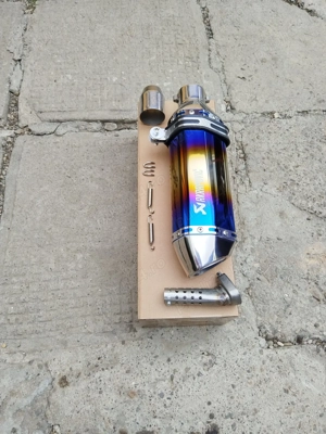 Toba sport moto / atv akrapovic blue flame ! nou  - imagine 4