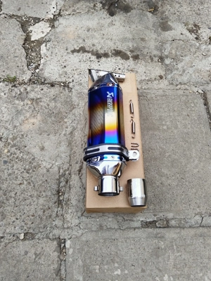 Toba sport moto / atv akrapovic blue flame ! nou  - imagine 3