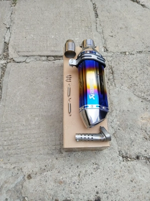 Toba sport moto / atv akrapovic blue flame ! nou  - imagine 7