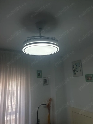 Ventilador tavan cu elice si lumina Led