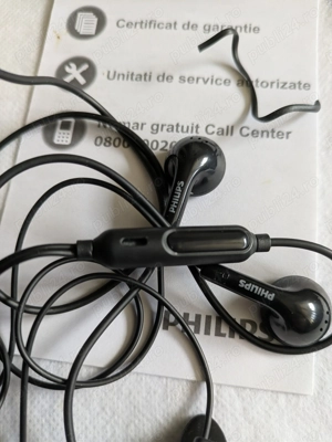 Casti audio cu microfon "Philips", noi, nefolosite - imagine 4