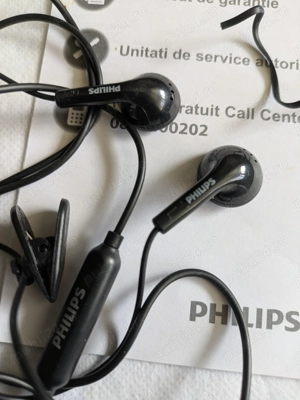 Casti audio cu microfon "Philips", noi, nefolosite - imagine 3