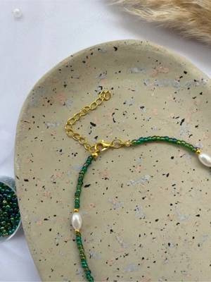 colier cu margele, colier handmade - imagine 2