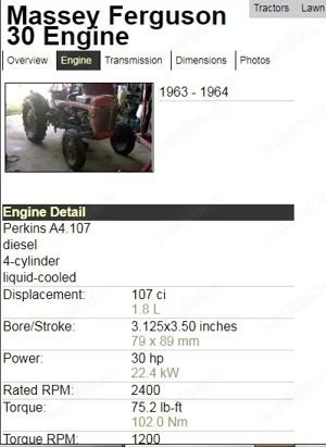 Tractor Massey Ferguson MF 30 