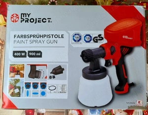 Pistol de vopsit My Project, 400 W, 900 ml capacitate rezervor,0-700 ml min capacitate pompare