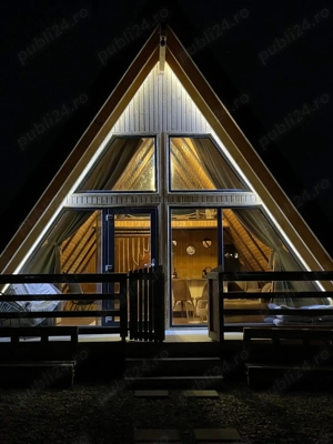 Casă A-Frame, de locuit sau afacere la cheie, teren 7000 mp, 3 stele autorizată  - imagine 9