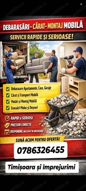 Debarasări! Montat și demonstrat mobilier!
