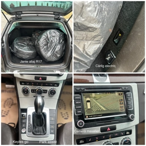  Vw Passat b7 Highline 2013 DSG Navi Alcantara cameră Asistente interior individual top - imagine 7