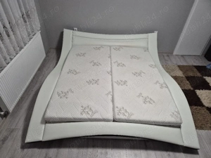 Vând pat dormitor 1.80 2.00 cu saltea - imagine 2