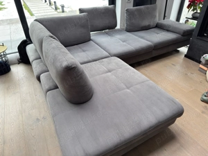 Vand  Canapea de colt Luna, stanga, microfibra Berlin Ash, folosita, stare buna