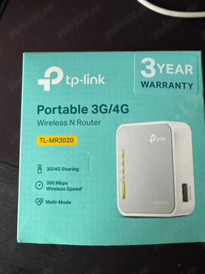 Router WiFi Portabil TP-Link TL-MR3020 V3.20   Moduri 3G 4G, AP, WISP