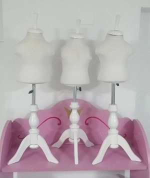 Bust copil alb, picior lemn trepied alb 0-2 Ani - imagine 2