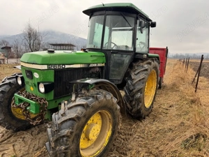 Tractor John Deere 2650 cu remorca si plug - imagine 2