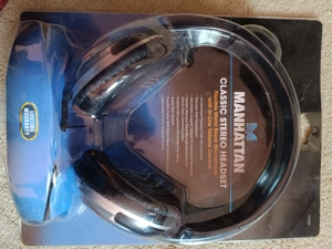 Vând Căști cu microfon MANHATTEN 175555, 2 x Jack 3.5 mm, Laptop, PC - NOU, SIGILAT - imagine 2