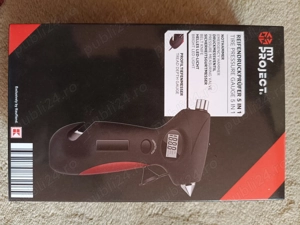 Manometru Digital MY PROJECT_Tester Presiune Pneuri Auto 0,15 - 7 Bar_Dispozitiv 5 în 1_NOU, SIGILAT