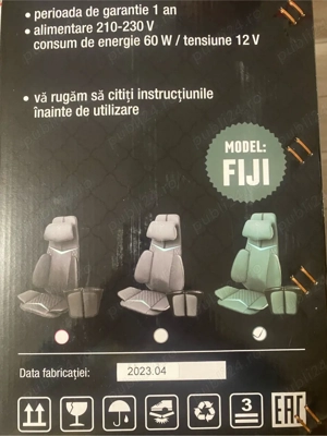 Pelerină masaj FIJI cu încălzire   ideală pentru dureri de spate - imagine 3