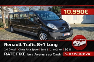 Renault Trafic 8+1 Lung Euro 5 Climatronic Fata Spate RATE FIXE