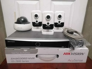 Kit NVR Hikvision si 4 camere IP