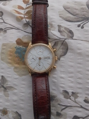 Ceas cronograf automatic Paul Watch mecanism valjovox 7750 stare aproape nou