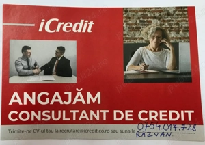 Icredit angajeaza consultant de credite