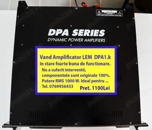 Vand dynamic power amplifier DPA1.K LEM (1000 W RMS)
