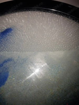 Tablou de sticla cu nisip albastru rotativ