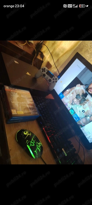 Playstation 4 pro + 3 jocuri + tastatura & mouse - stare foarte bună. - imagine 5