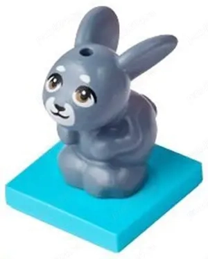 Minifigurina LEGO   Iepuroaica si Iepuras cu suport - imagine 2