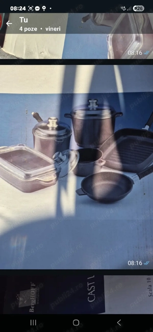 Vînd set de vase de bucatărie din fontă