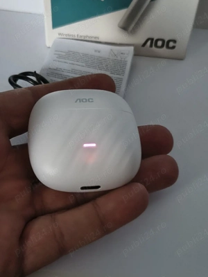 Căști Bluetooth True Wireless AOC Best Playlist Ever bloody -white 