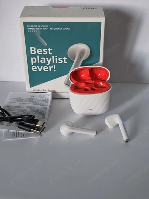 Căști Bluetooth True Wireless AOC Best Playlist Ever bloody -white  - imagine 3