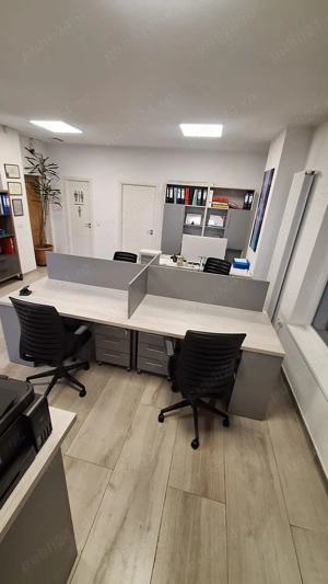 Mobilier birou MDF 4 posturi si 4 scaune