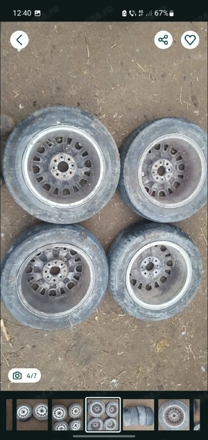 Vind jante aliaj +cauciucuri pe iele ,marca Fiat - imagine 2