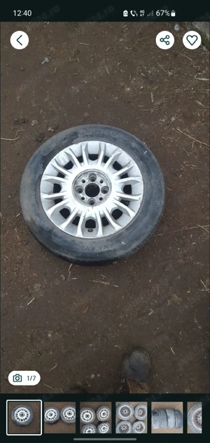 Vind jante aliaj +cauciucuri pe iele ,marca Fiat - imagine 4