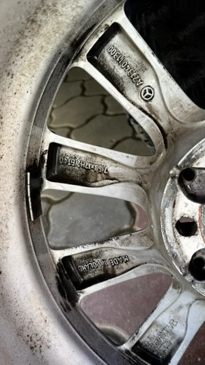 Jante originale Mercedes-Benz R17 + anvelope Kumho 225/55 R17 DOT 5124 (5x112) - imagine 7