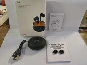 Căști Bluetooth True Wireless HTC Skin Smart AI Translator negre  - imagine 3