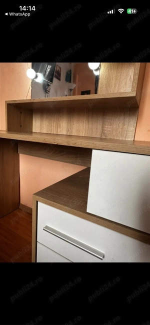 Set dormitor de fete cu masuta makeup