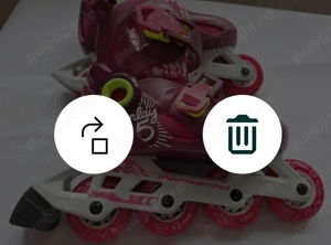 Role copii Oxelo, culoare rosu inchis, fete, marime reglabila 28-31