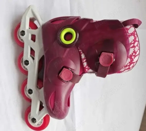 Role copii Oxelo, culoare rosu inchis, fete, marime reglabila 28-31 - imagine 4