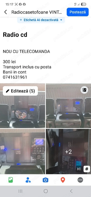 Mini sistem Radio cd,nou cu telecomanda - imagine 2