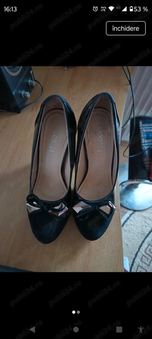 Pantofi eleganți purtat o singură dată  - imagine 2