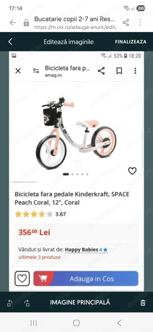 Bicicleta fara pedale 