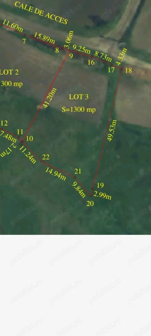 Grădina în Roșiori 1300m2 lotul nr.3!