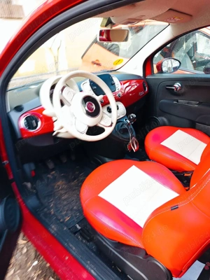 FIAT 500 rosu impecabil  - imagine 3