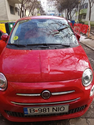 FIAT 500 rosu impecabil  - imagine 2