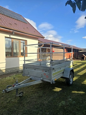 Remorca NIEWIADÓW B1 02X 750 KGca noua 1.30 x 2.10m din 2017 cu schelt metalic - imagine 3