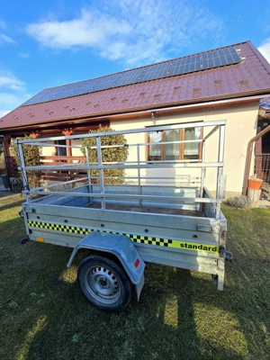 Remorca NIEWIADÓW B1 02X 750 KGca noua 1.30 x 2.10m din 2017 cu schelt metalic - imagine 5