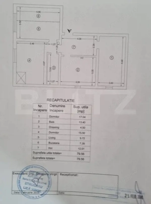 Apartament 3 camere, 80 mp, zona Bucium - imagine 14